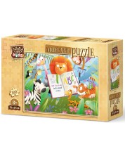 Drvena slagalica Art Puzzle od 100 dijelova - Škola u šumi -1