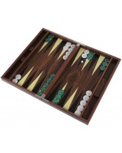 Drveni backgammon s bočnim pretincima Modiano, s žetonima -1