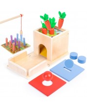Drvena igračka 4 u 1 Acool Toy - Montessori dječja drvena kutija -1