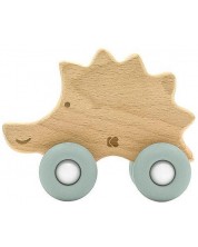 Drvena igračka s grickalicom KikkaBoo - Hedgehog, Mint -1
