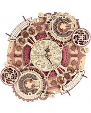 Drvena 3D slagalica Robo Time od 168 dijelova - Zodiac zidni sat