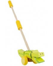 Drvena igračka za guranje Orange Tree Toys - Jungle Animals, Krokodil -1