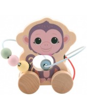 Drvena igračka za povlačenje Joueco – Majmun -1