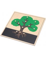 Drvena slagalica Smart Baby - Montessori drvo, 11 dijelova