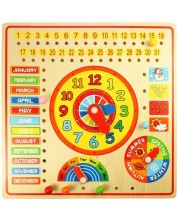 Drvena igračka Bigjigs – Kalendar i sat