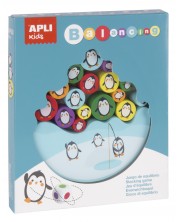 Drvena igra za balans s kockom Apli – Pingvini -1
