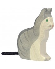 Drvena figurica Holztiger - Mačka koja sjedi