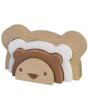 Drvena igračka BamBam - Eco Friendly, Duga, Medvjed -1