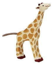 Drvena figurica Holztiger - Mala žirafa koja pase