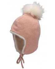 Dječja zimska kapa s pomponom Sterntaler - Djevojčica, 55 cm, 4-6 godina, ružičasta -1