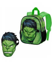 Ruksak za vrtić Karactermania Hulk - Green Streng, 3D, s maskom -1