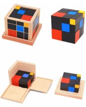 Dječja igračka Smart Baby - Montessori trinomska kocka -1