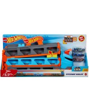 Dječja igračka Mattel Hot Wheels - Kamion za prijevoz automobila, s 3 auta -1