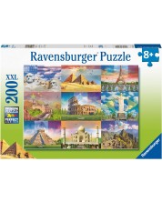 Dječja slagalica Ravensburger od 200 XXL dijelova - Svjetske znamenitosti -1