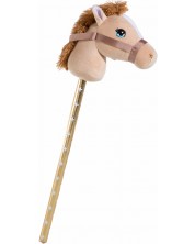 Dječja igračka Heunec - Plišani konj na štapu, bež, 75 cm
