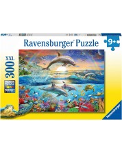 Dječja slagalica Ravensburger od 300 XXL dijelova - Raj za dupine -1