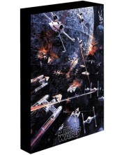 Zidna dekoracija Pyramid Movies: Star Wars - Death Star Assault (svjetleća)