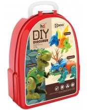 Dječji set za montažu Raya Toys -  Dinosauri, 2 komada, s alatom