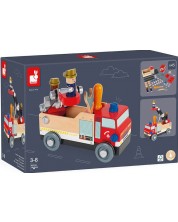 Dječja igračka Janod - Napravite vatrogasno vozilo, Diy
