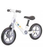 Dječji bicikl za ravnotežu Chipolino - Dino, bijeli i sivi