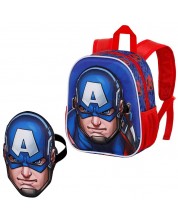 Dječji ruksak Karactermania Capitan America - 3D, s maskom