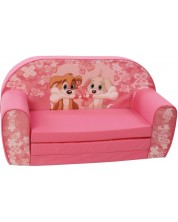 Dječji kauč na razvlačenje za dvije osobe Delta trade - Štenci, ružičasti -1