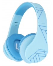 Dječje slušalice s mikrofonom PowerLocus - P2, bežične, plave
