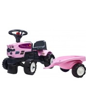 Dječji traktor Falk - Princess Claas, s prikolicom, roza -1