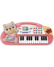 Dječji klavir Ocie – S medvjedićem i 24 tipke, ružičasti