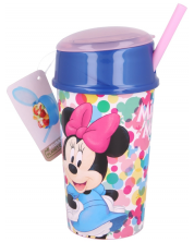 Dječja šalica s poklopcem i slamkom Stor - Minnie Mouse, 400 ml