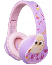 Dječje slušalice PowerLocus - P2 Kids Angry Birds, bežične, roza/ljubičaste -1