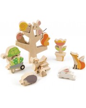 Dječja drvena igra ravnoteže Tender Leaf Toys - Prijatelji u vrtu -1