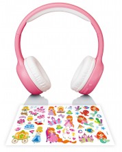 Dječje slušalice s mikrofonom Lenco - HPB-110PK, bežične, ružičaste -1