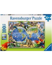 Dječja slagalica Ravensburger od 100 XXL dijelova - Životinje svijeta -1