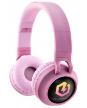 Dječje slušalice PowerLocus - Buddy, bežične, ružičaste -1