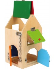 Dječja drvena igračka Small Foot - Kuća s bravama -1