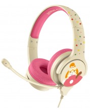 Dječje slušalice OTL Technologies - Animal Crossing, bež/ružičaste -1