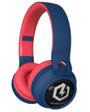 Dječje slušalice PowerLocus - Buddy, bežične, plave/crvene -1