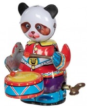 Dječja igračka Goki - Metalna panda s bubnjem, s mehanizmom za navijanje -1