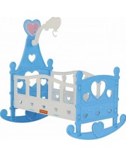Dječja igračka Polesie - Krevet za lutke Heart, plavi -1