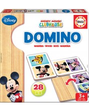 Dječja drvena slagalica Educa od 28 dijelova - Mickey Mouse, domino -1