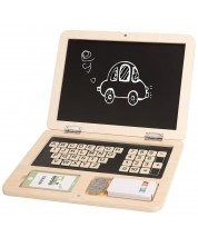 Dječja igra Tooky Toy - Drveni laptop s aktivnostima