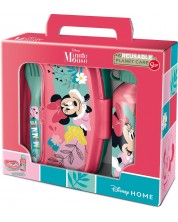 Dječji set Stor Minnie Mouse - Boca, kutija za hranu i pribor -1