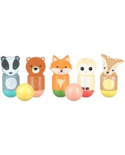 Dječja drvena kuglana Orange Tree Toys - Divlje životinje -1