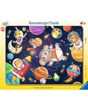 Dječja slagalica Ravensburger od 40 dijelova - Životinje astronauti