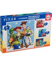 Dječja slagalica Educa 4 u 1 - Disney Pixar -1