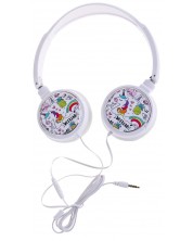 Dječje slušalice s mikrofonom I-Total - Unicorn Collection 11107, bijele -1