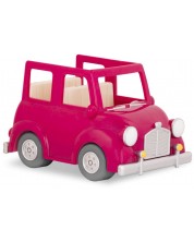 Dječja igračka Battat Li'l Woodzeez - Auto, roze, s aktovkom