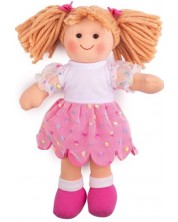 Dječja igračka Bigjigs - Mekana lutka Darcy, 25 cm