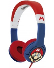 Dječje slušalice OTL Technologies - Super Mario, plave -1